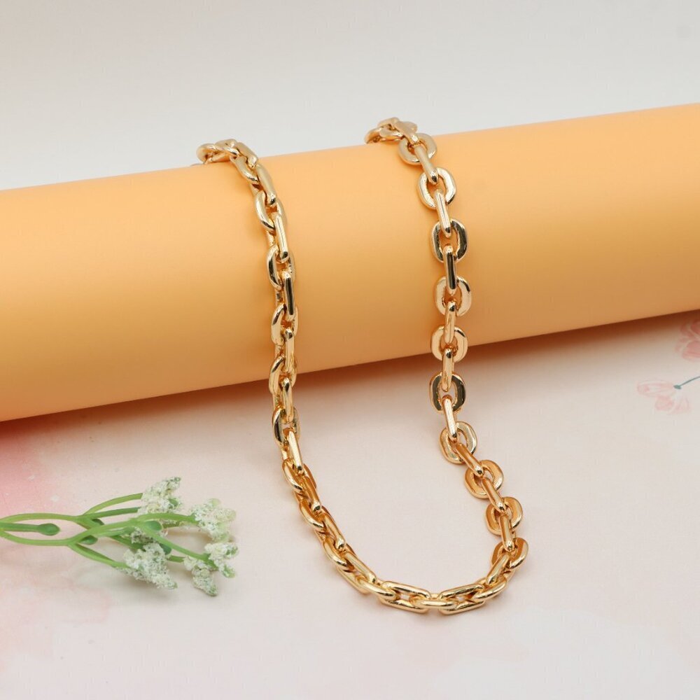 Bold Link Chain Rose Gold Necklace with Lobster Clasp, XPNL0228 - Picture 7 of 12